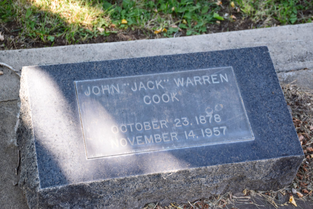 Jack Cook's grave, Lassen Cemetery, July 29, 2016. Photograph by Annie Henriques Blank