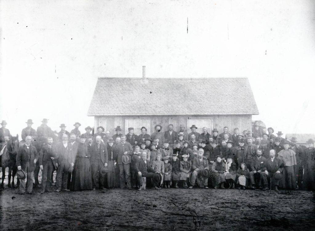 Members of the Honey Lake Valley Colonial Club at the Honey Lake School, 1898. Courtesy of Betty B. Deal