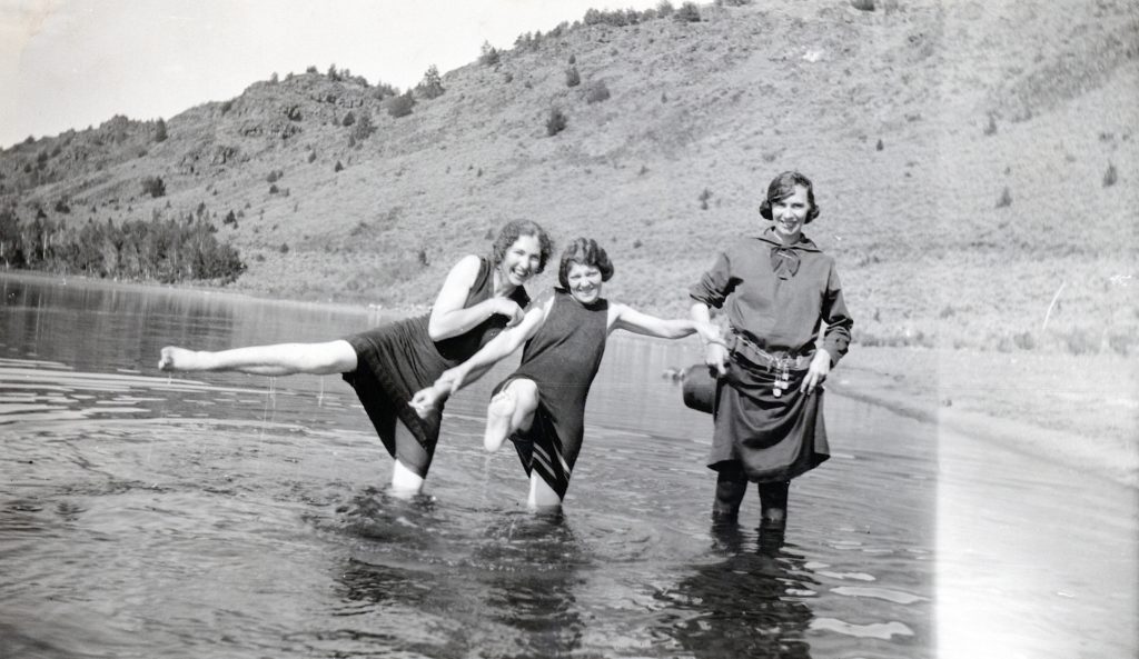 Having a bit fun at Eagle Lake's north shore, 1923.