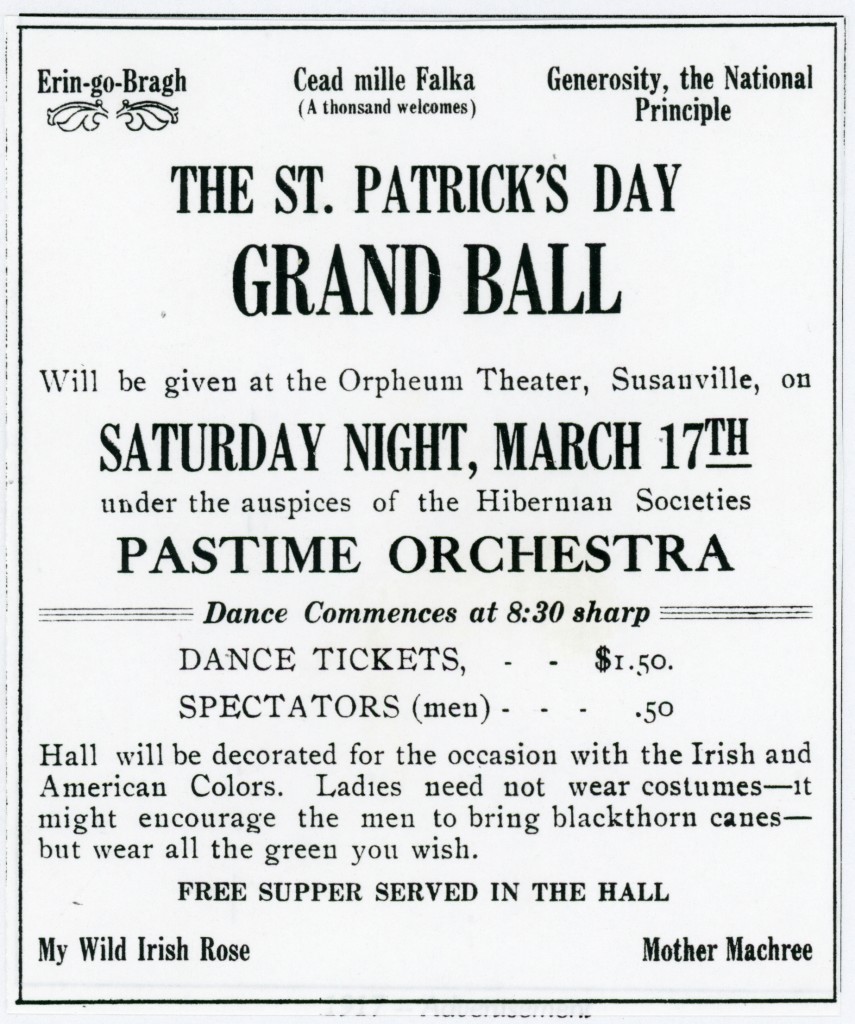 St. Patrick's Advertisement