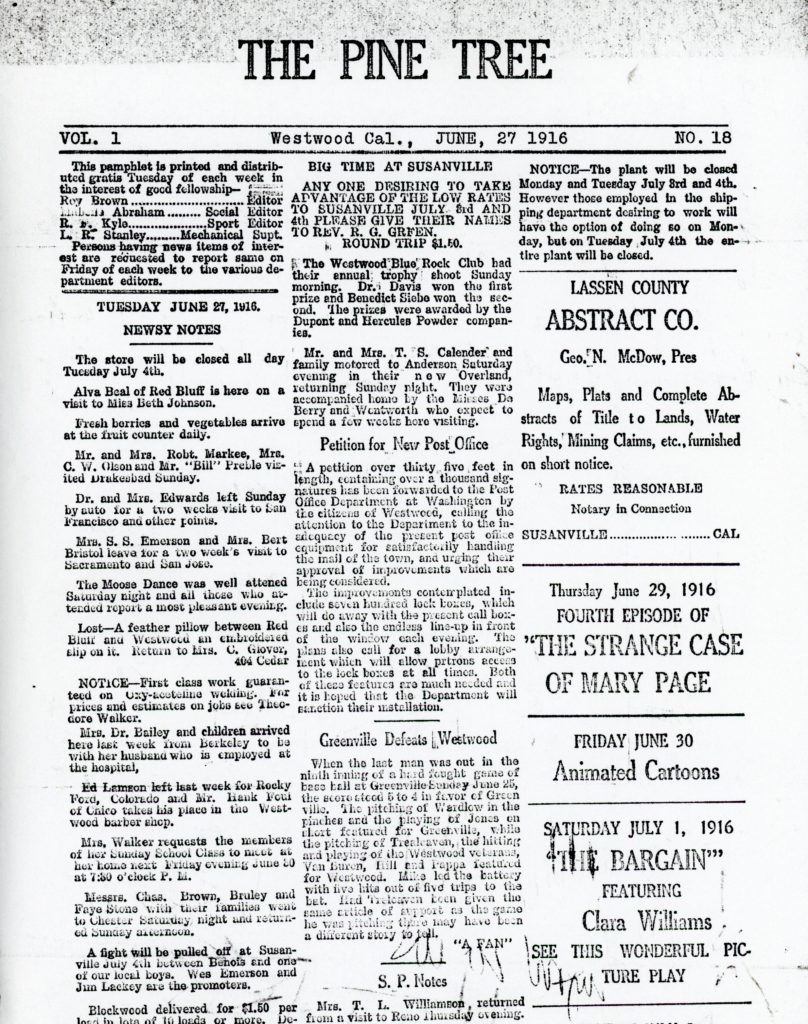 A portion of the front page, and only known copy that was found in the T.B. Walker papers at the Minnesota Historical Society